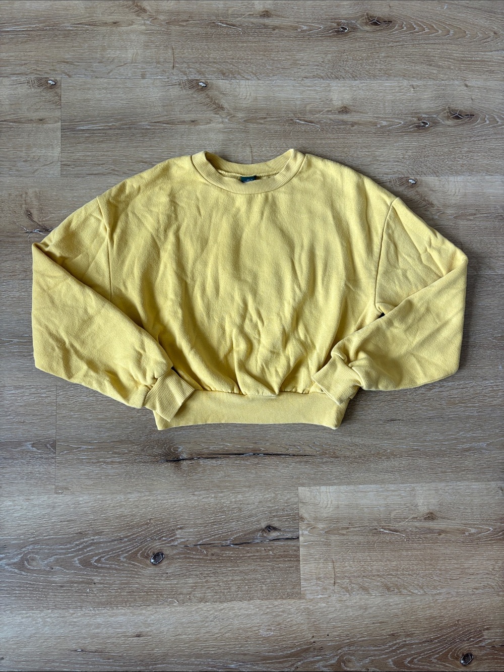Yellow Crewneck Pullover Sweatshirt